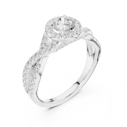 Round Halo Lab Grown Diamond Engagement Ring