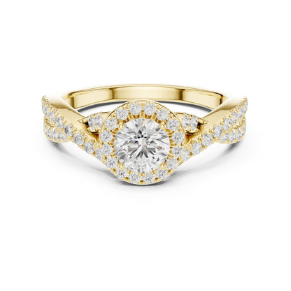 Round Halo Lab Grown Diamond Engagement Ring