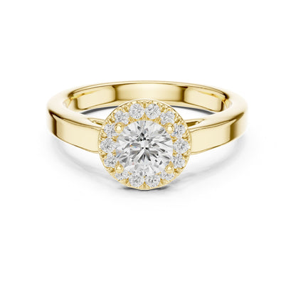 Round Halo Lab Grown Diamond Engagement Ring