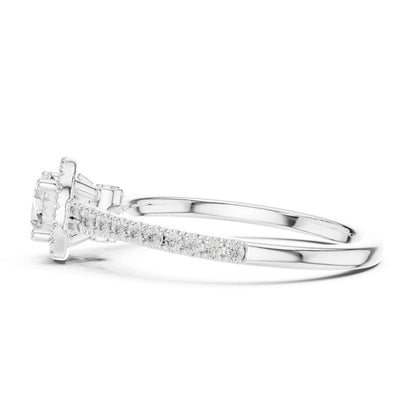 Round Halo Lab Grown Diamond Engagement Ring