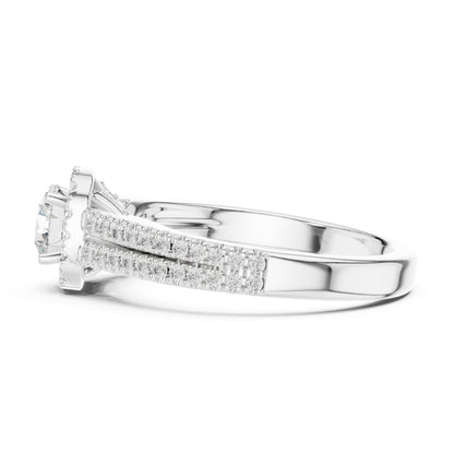 Round Halo Lab Grown Diamond Engagement Ring