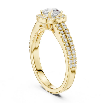 Round Halo Lab Grown Diamond Engagement Ring