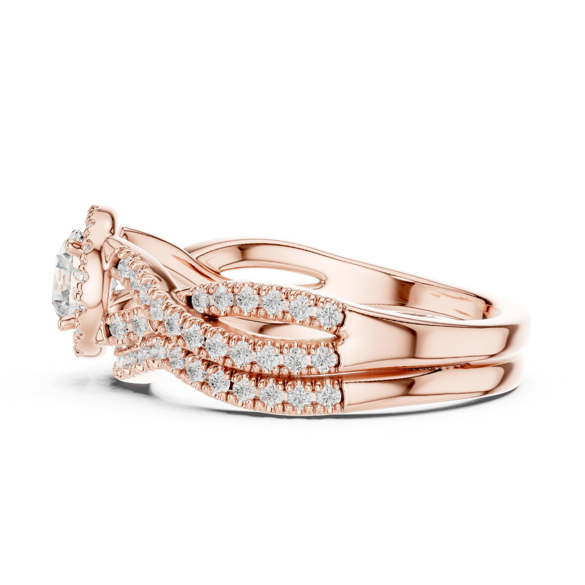 Round Halo Lab Grown Diamond Engagement Ring