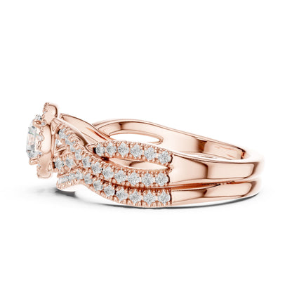 Round Halo Lab Grown Diamond Engagement Ring