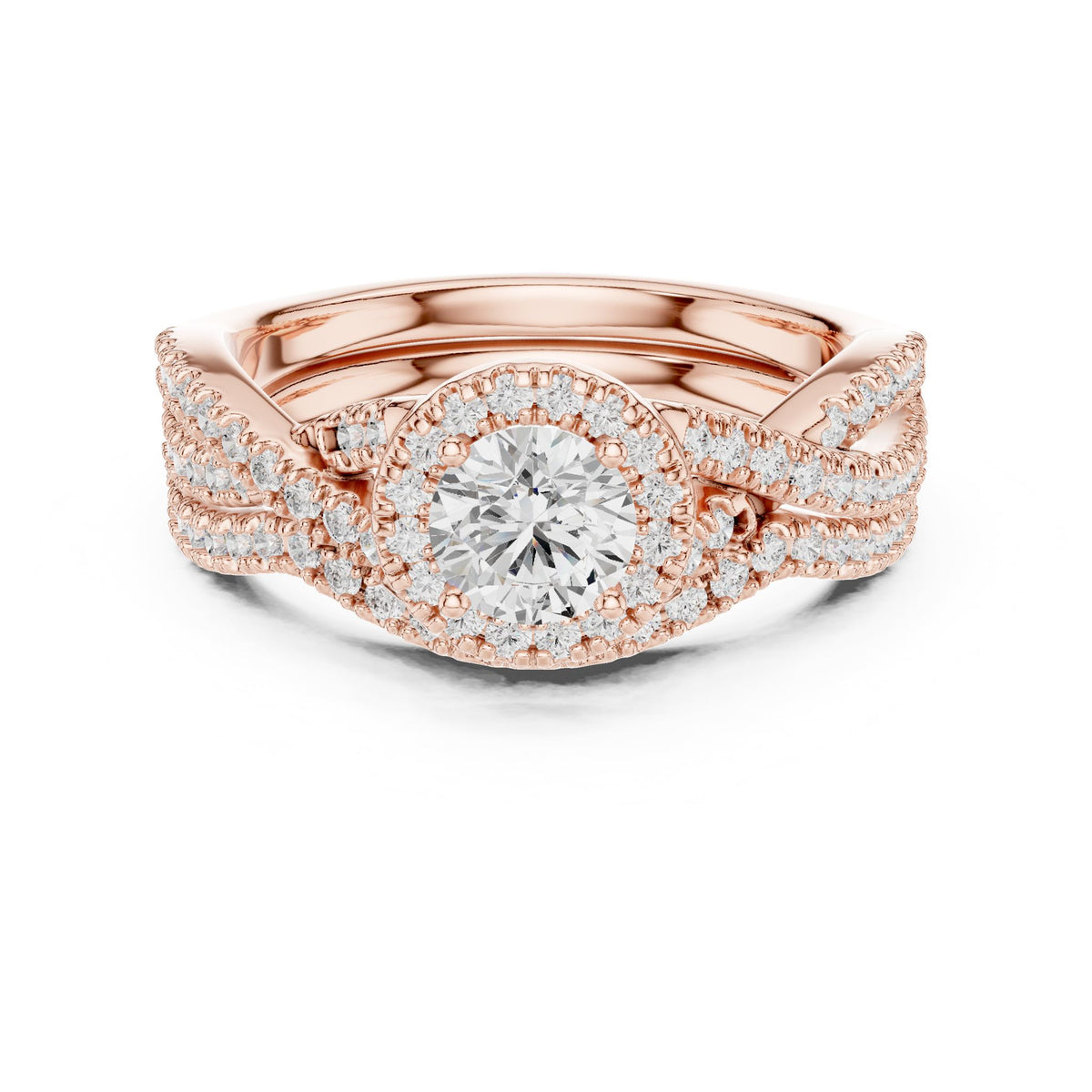 Round Halo Lab Grown Diamond Engagement Ring