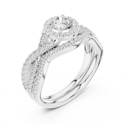 Round Halo Lab Grown Diamond Engagement Ring