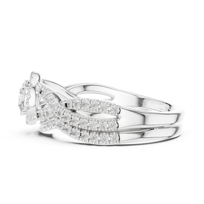 Round Halo Lab Grown Diamond Engagement Ring