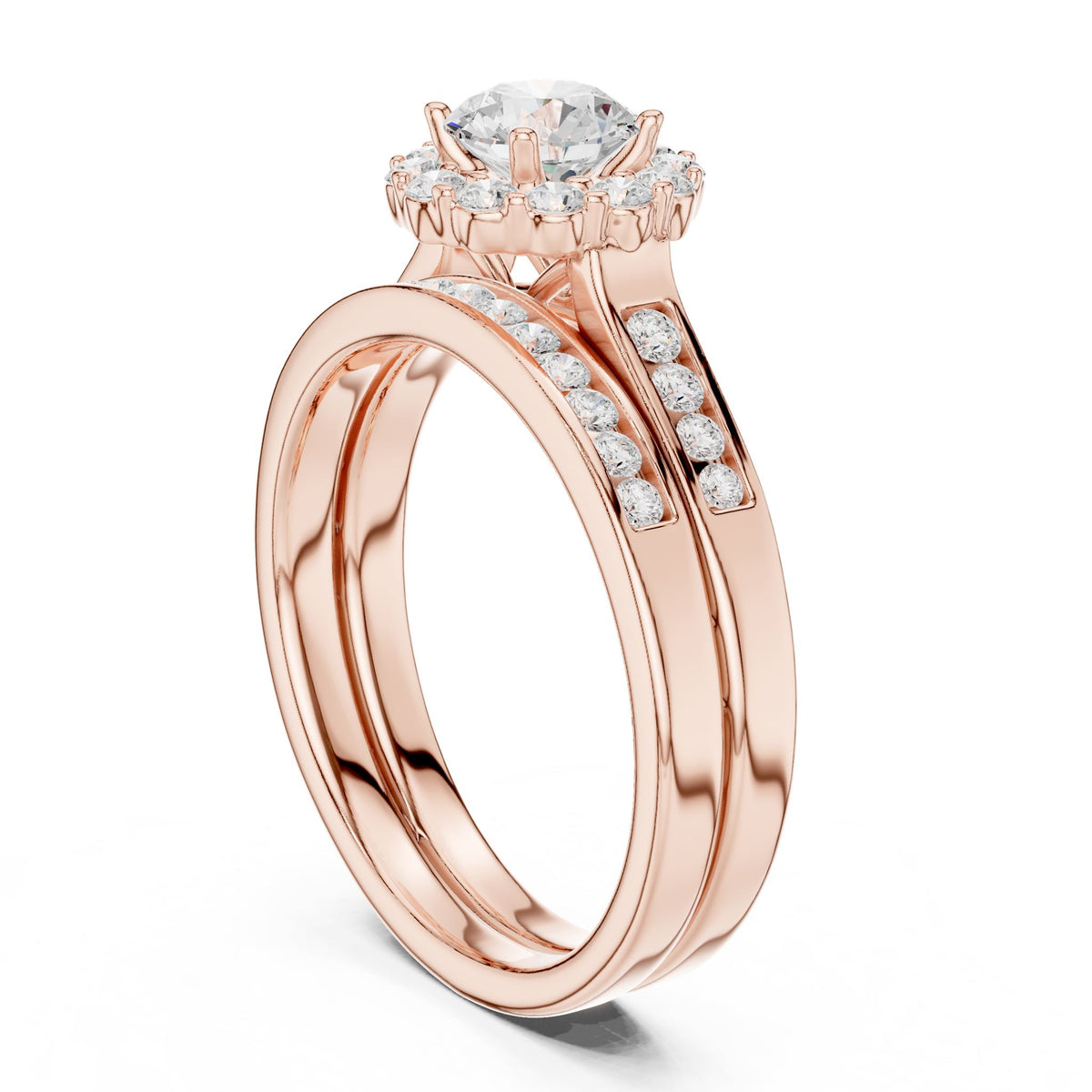 Round Halo Lab Grown Diamond Engagement Ring