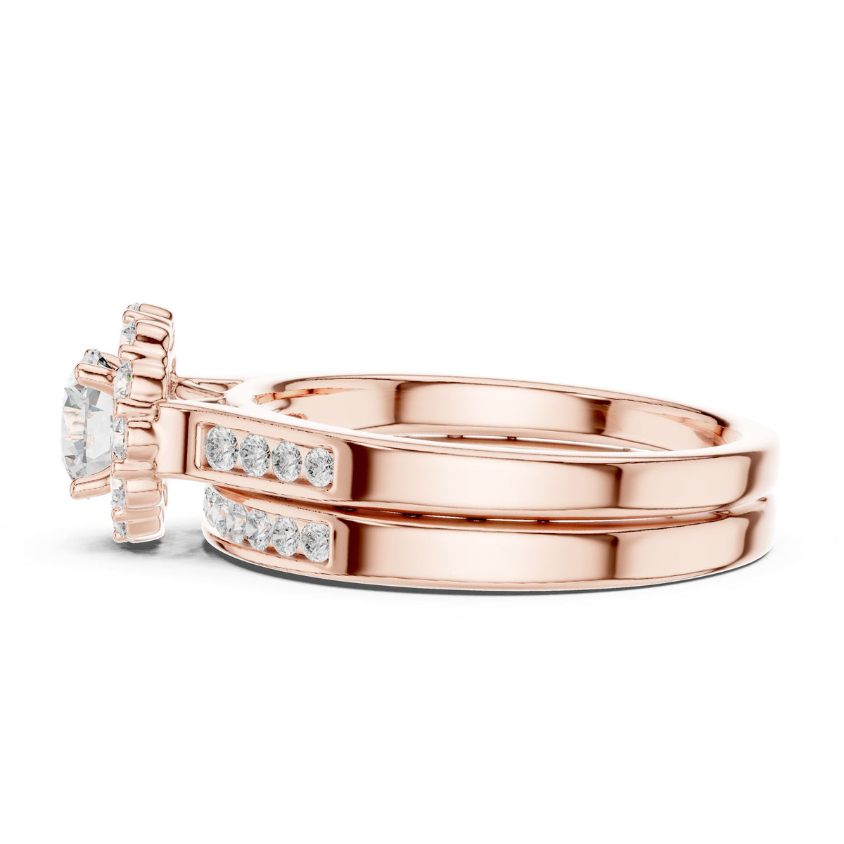 Round Halo Lab Grown Diamond Engagement Ring