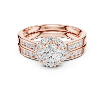 Round Halo Lab Grown Diamond Engagement Ring