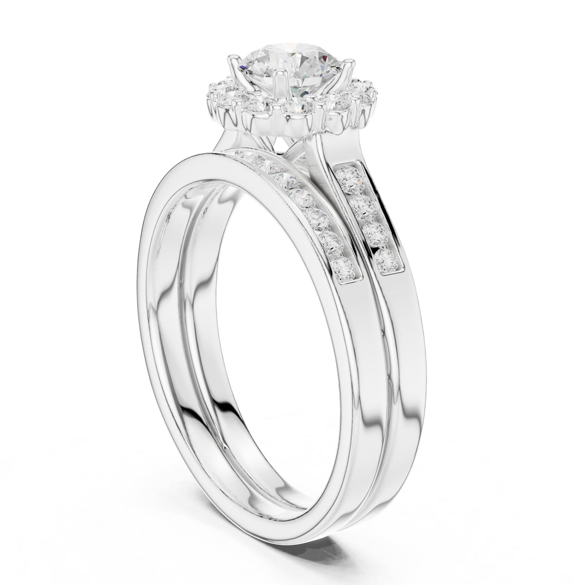 Round Halo Lab Grown Diamond Engagement Ring