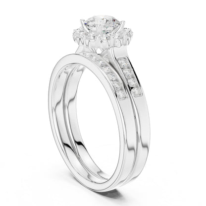 Round Halo Lab Grown Diamond Engagement Ring