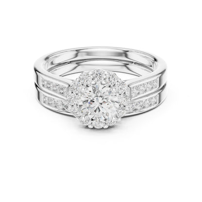 Round Halo Lab Grown Diamond Engagement Ring