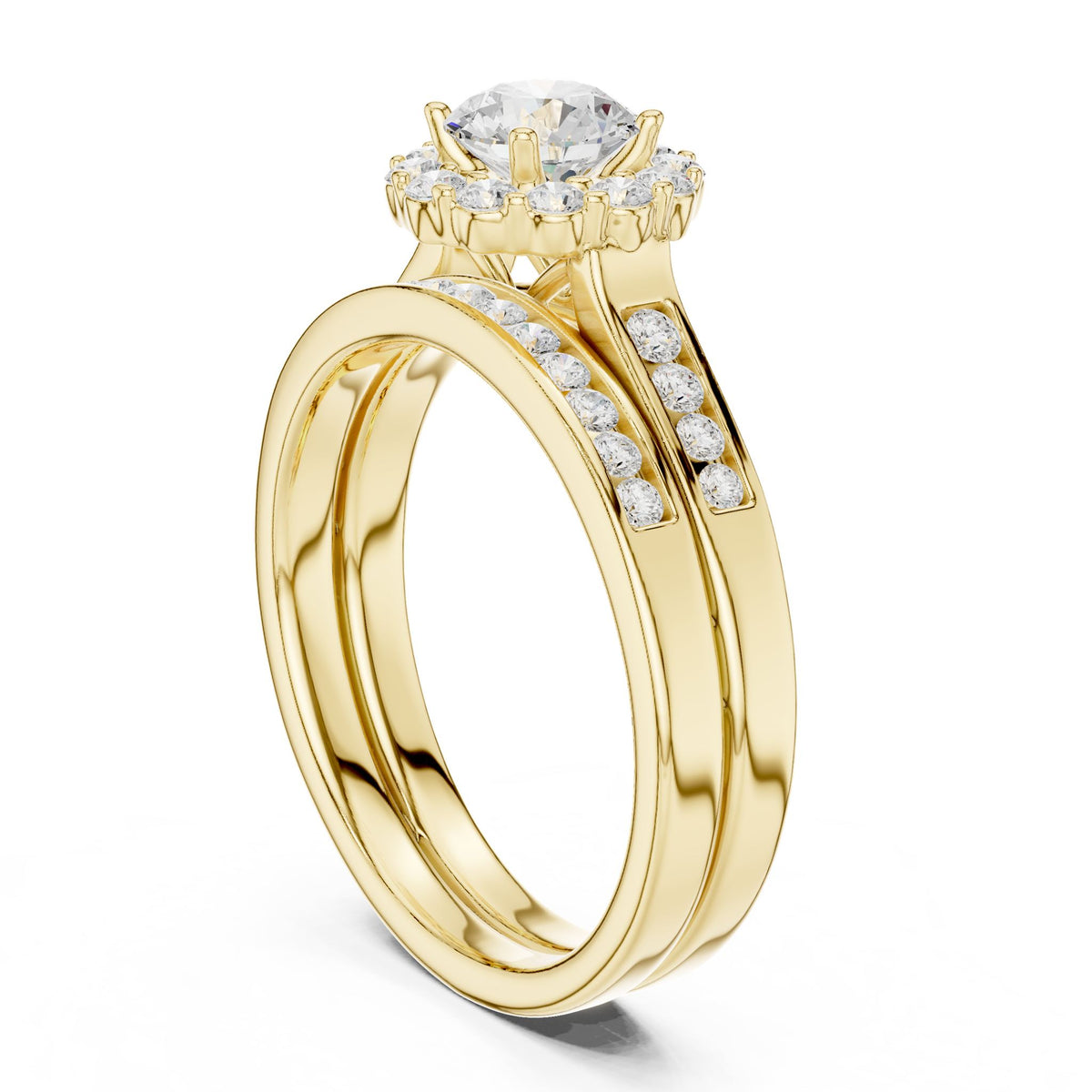 Round Halo Lab Grown Diamond Engagement Ring
