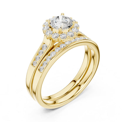 Round Halo Lab Grown Diamond Engagement Ring