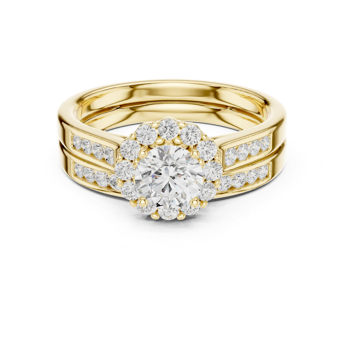 Round Halo Lab Grown Diamond Engagement Ring