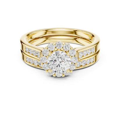 Round Halo Lab Grown Diamond Engagement Ring
