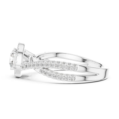 Round Halo Lab Grown Diamond Engagement Ring