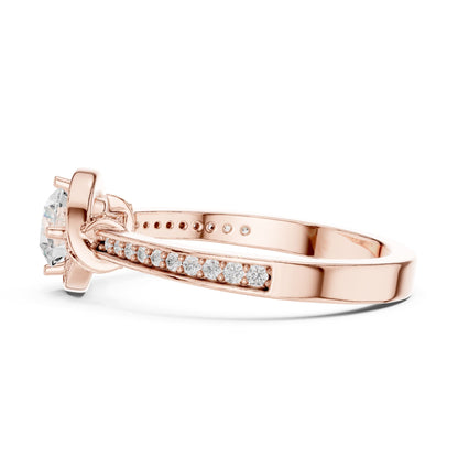 Round Halo Lab Grown Diamond Engagement Ring