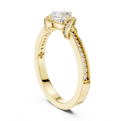 Round Halo Lab Grown Diamond Engagement Ring