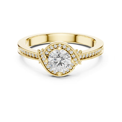 Round Halo Lab Grown Diamond Engagement Ring
