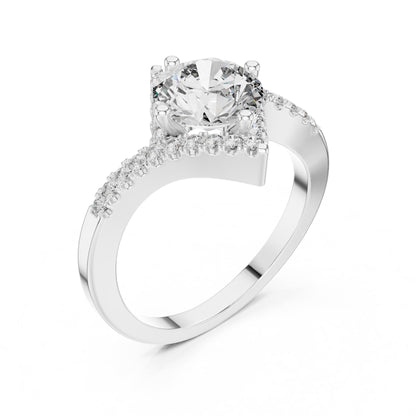 Round Halo Lab Grown Diamond Engagement Ring