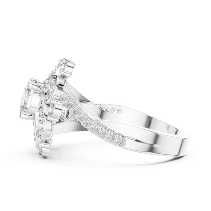 Round Halo Lab Grown Diamond Engagement Ring