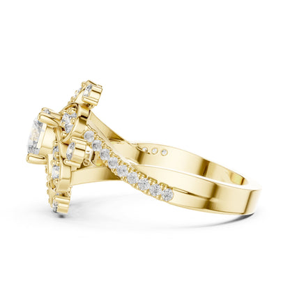Round Halo Lab Grown Diamond Engagement Ring