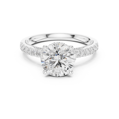 Round Halo Lab Grown Diamond Engagement Ring