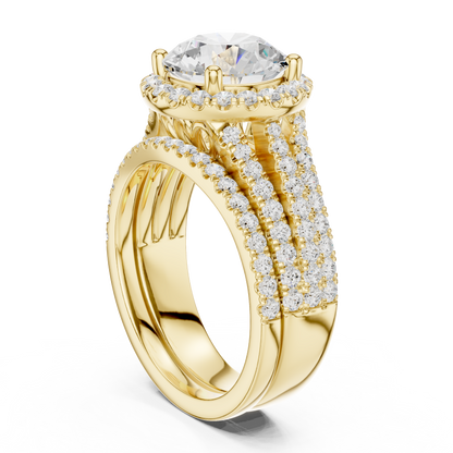 Round Halo Lab Grown Diamond Engagement Ring