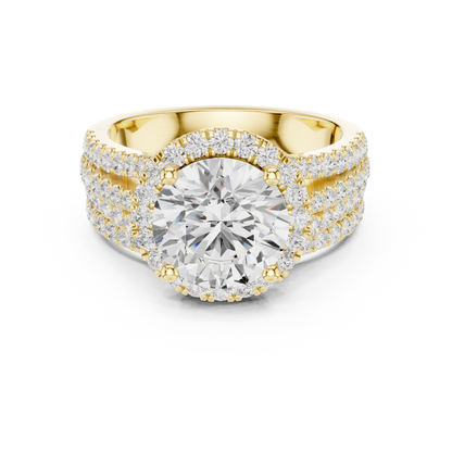 Round Halo Lab Grown Diamond Engagement Ring