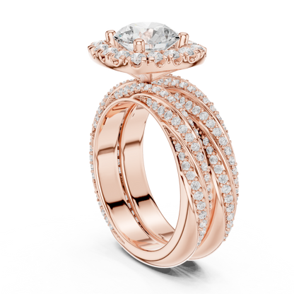 Round Halo Lab Grown Diamond Engagement Ring