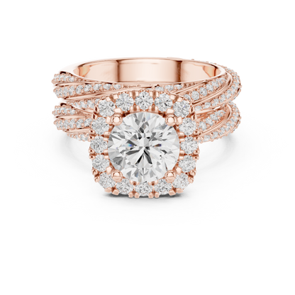 Round Halo Lab Grown Diamond Engagement Ring