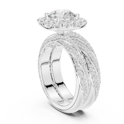 Round Halo Lab Grown Diamond Engagement Ring