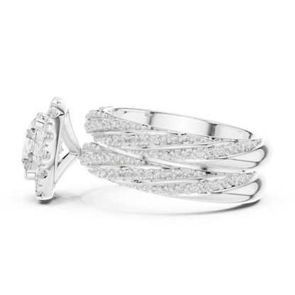 Round Halo Lab Grown Diamond Engagement Ring