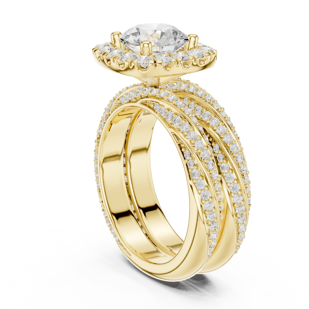 Round Halo Lab Grown Diamond Engagement Ring