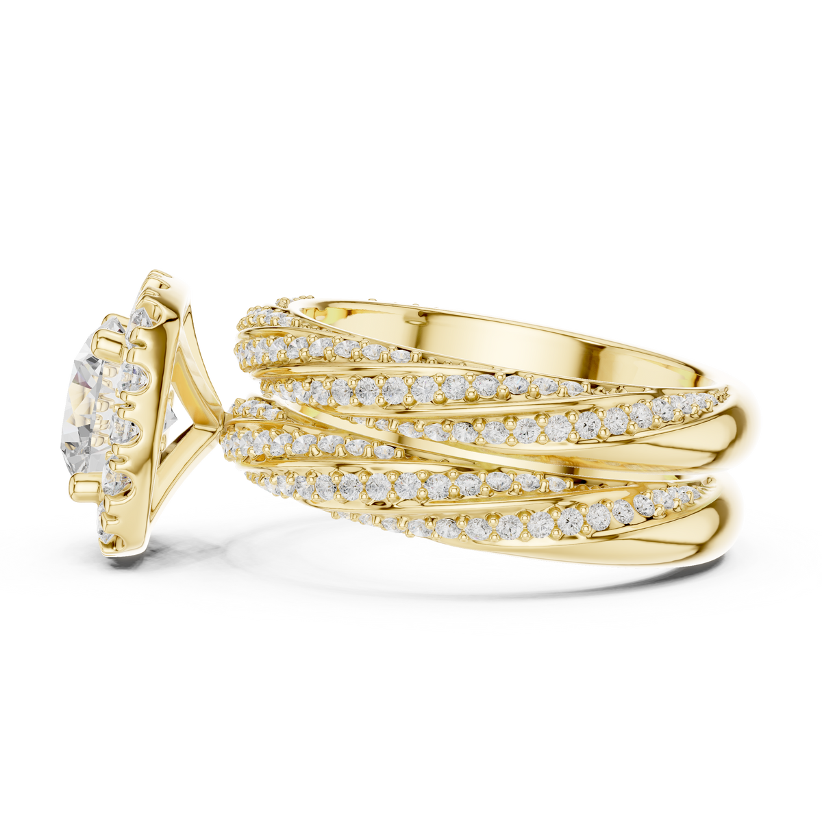 Round Halo Lab Grown Diamond Engagement Ring