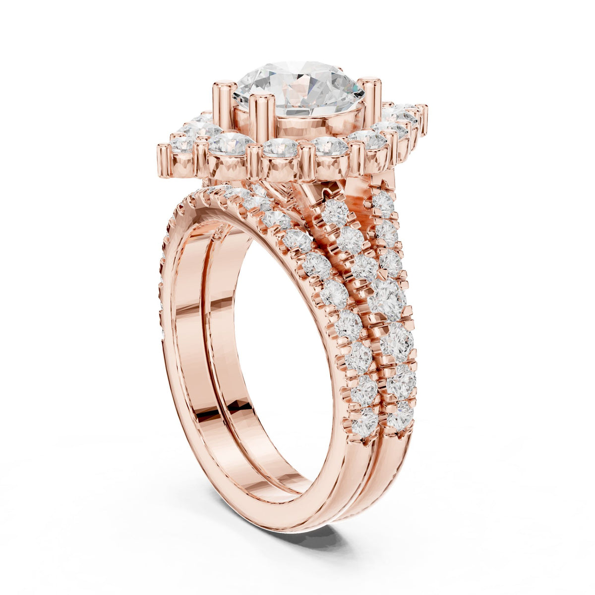 Round Halo Lab Grown Diamond Engagement Ring