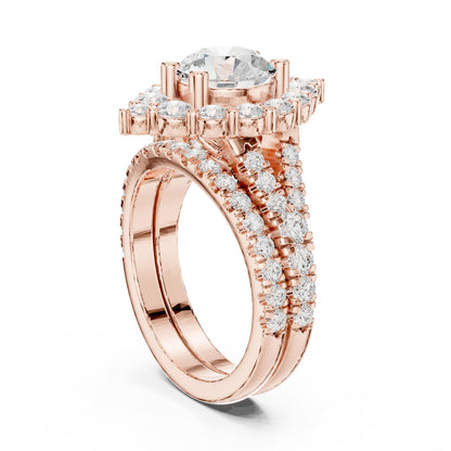 Round Halo Lab Grown Diamond Engagement Ring