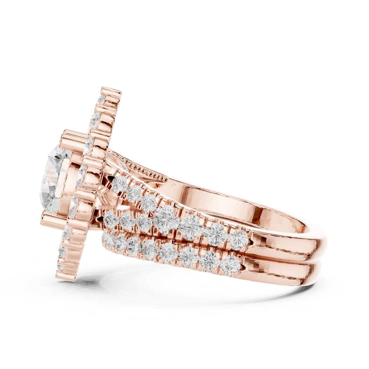Round Halo Lab Grown Diamond Engagement Ring