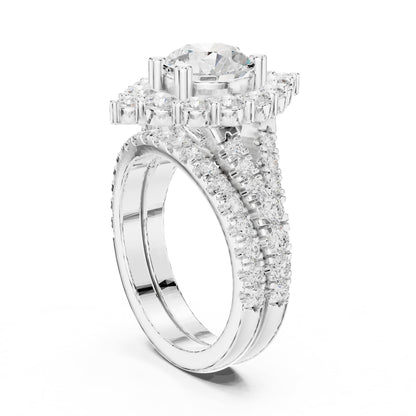 Round Halo Lab Grown Diamond Engagement Ring