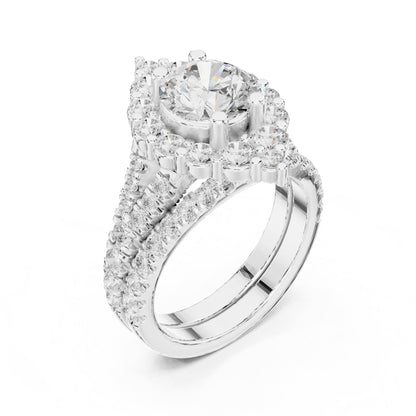Round Halo Lab Grown Diamond Engagement Ring