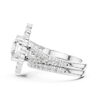 Round Halo Lab Grown Diamond Engagement Ring