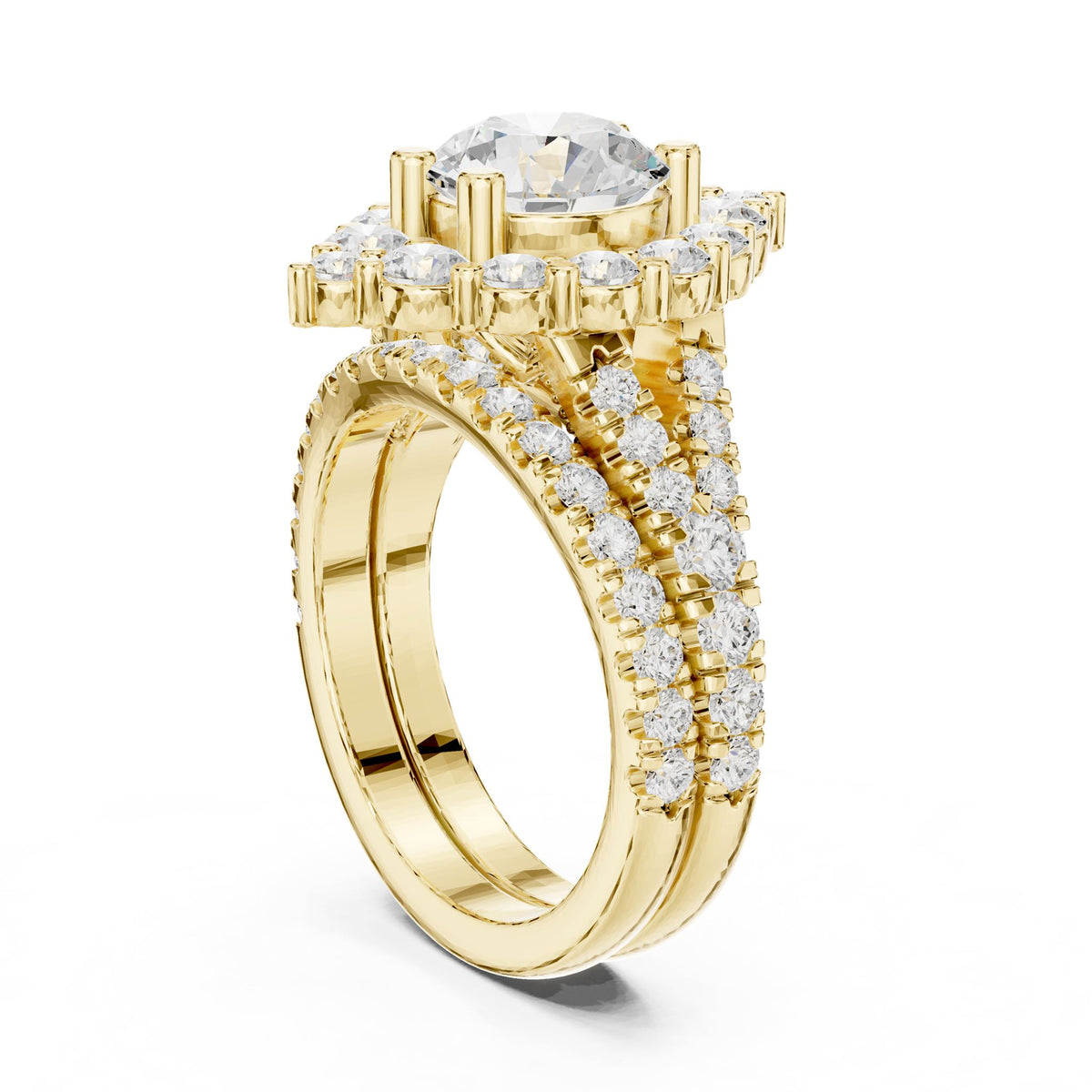 Round Halo Lab Grown Diamond Engagement Ring
