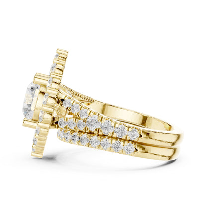 Round Halo Lab Grown Diamond Engagement Ring