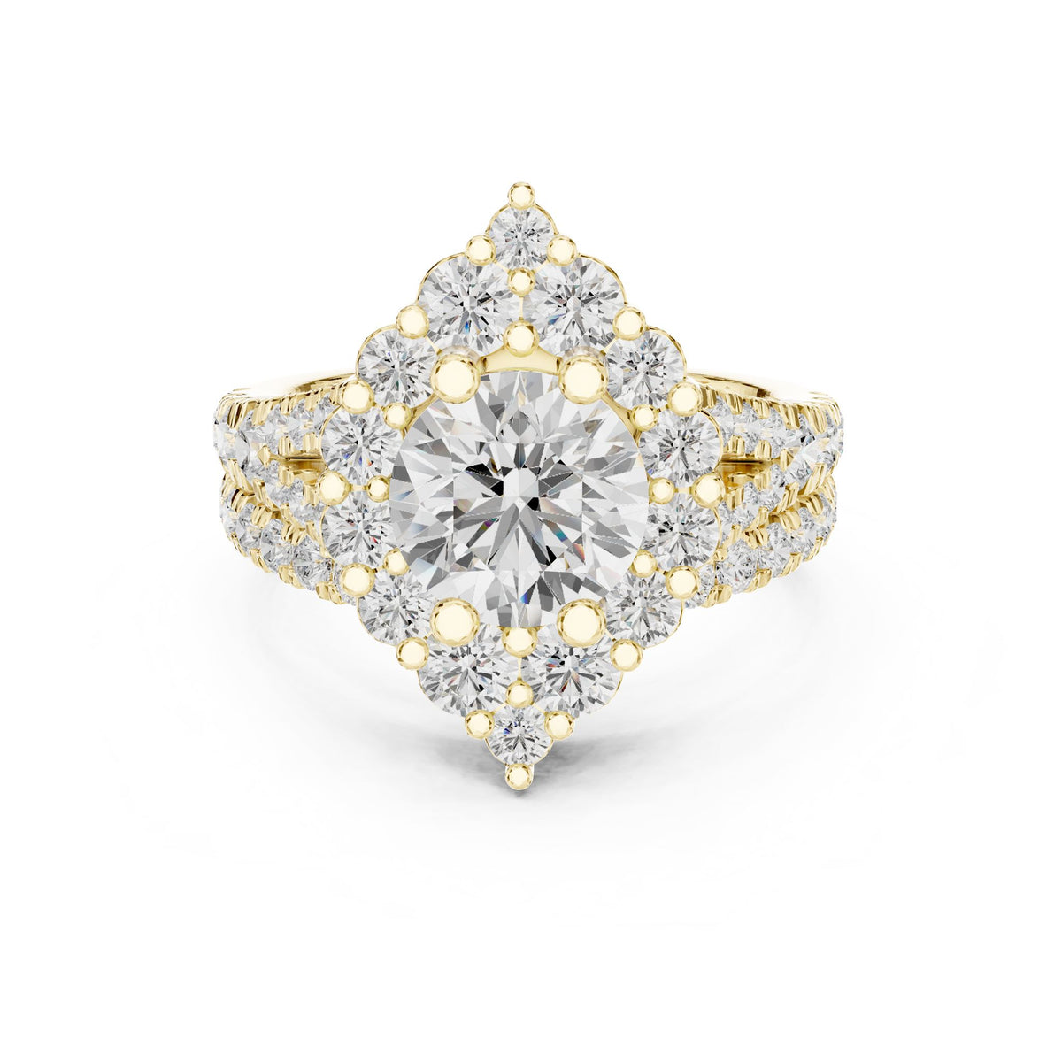 Round Halo Lab Grown Diamond Engagement Ring