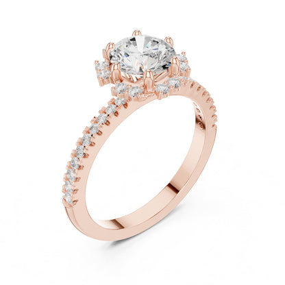 Round Halo Lab Grown Diamond Engagement Ring