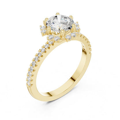 Round Halo Lab Grown Diamond Engagement Ring