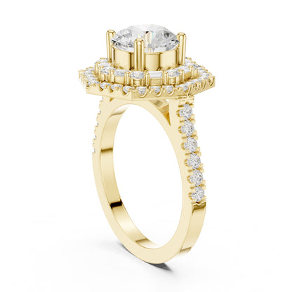 Round Halo Lab Grown Diamond Engagement Ring