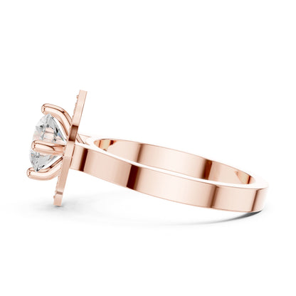 Round Halo Lab Grown Diamond Engagement Ring